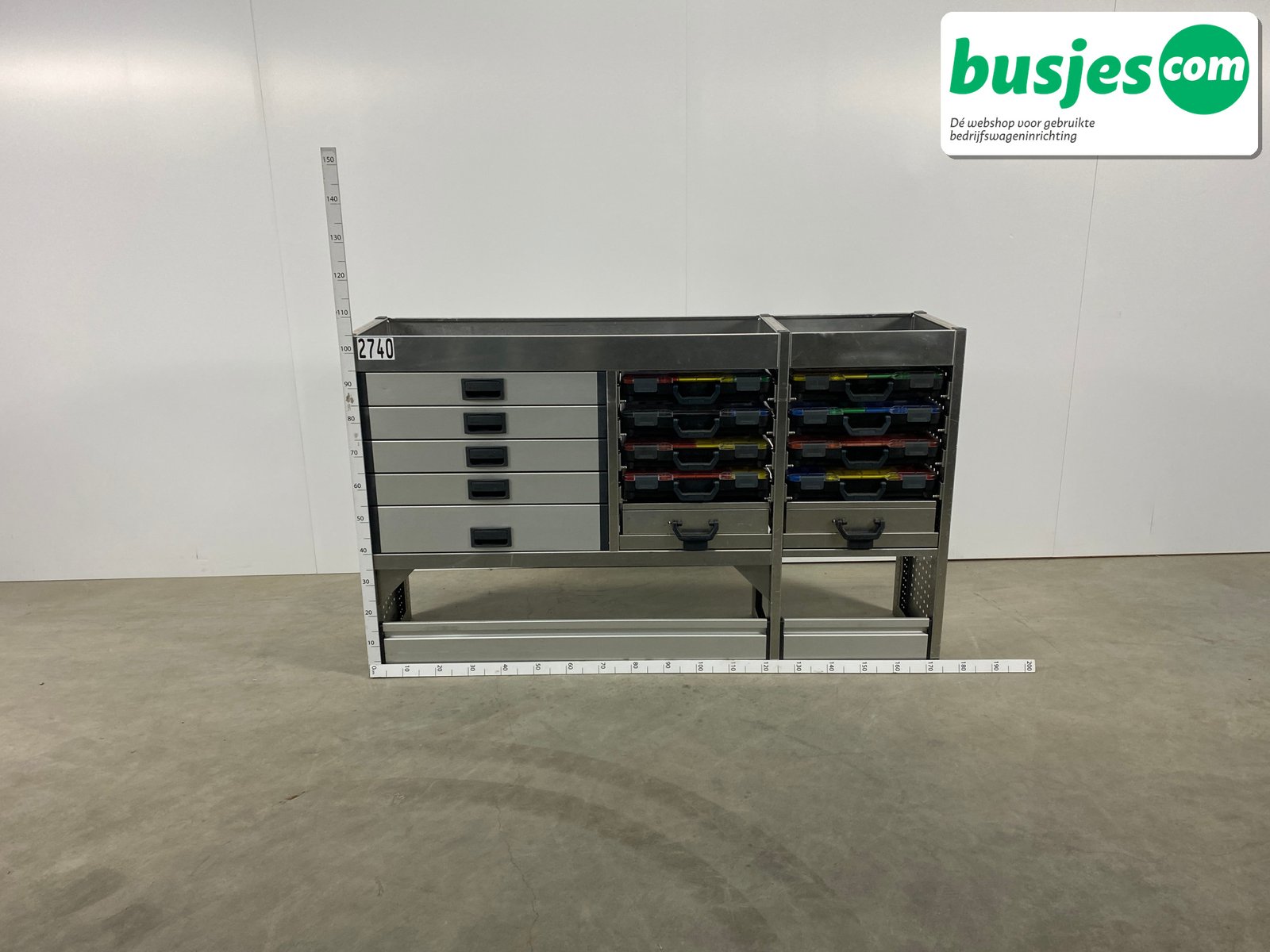 Aluca bedrijfswageninrichting 1750x420x1050mm (2740) - Afbeelding 2