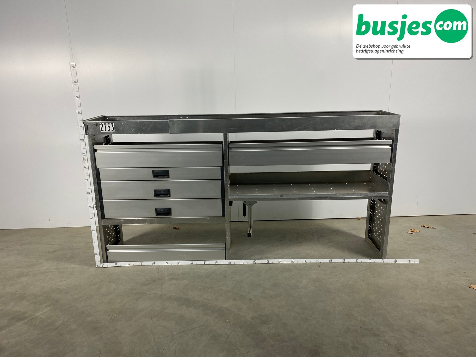 Aluca bedrijfswageninrichting 2280x420x1150mm (2753) - Afbeelding 2