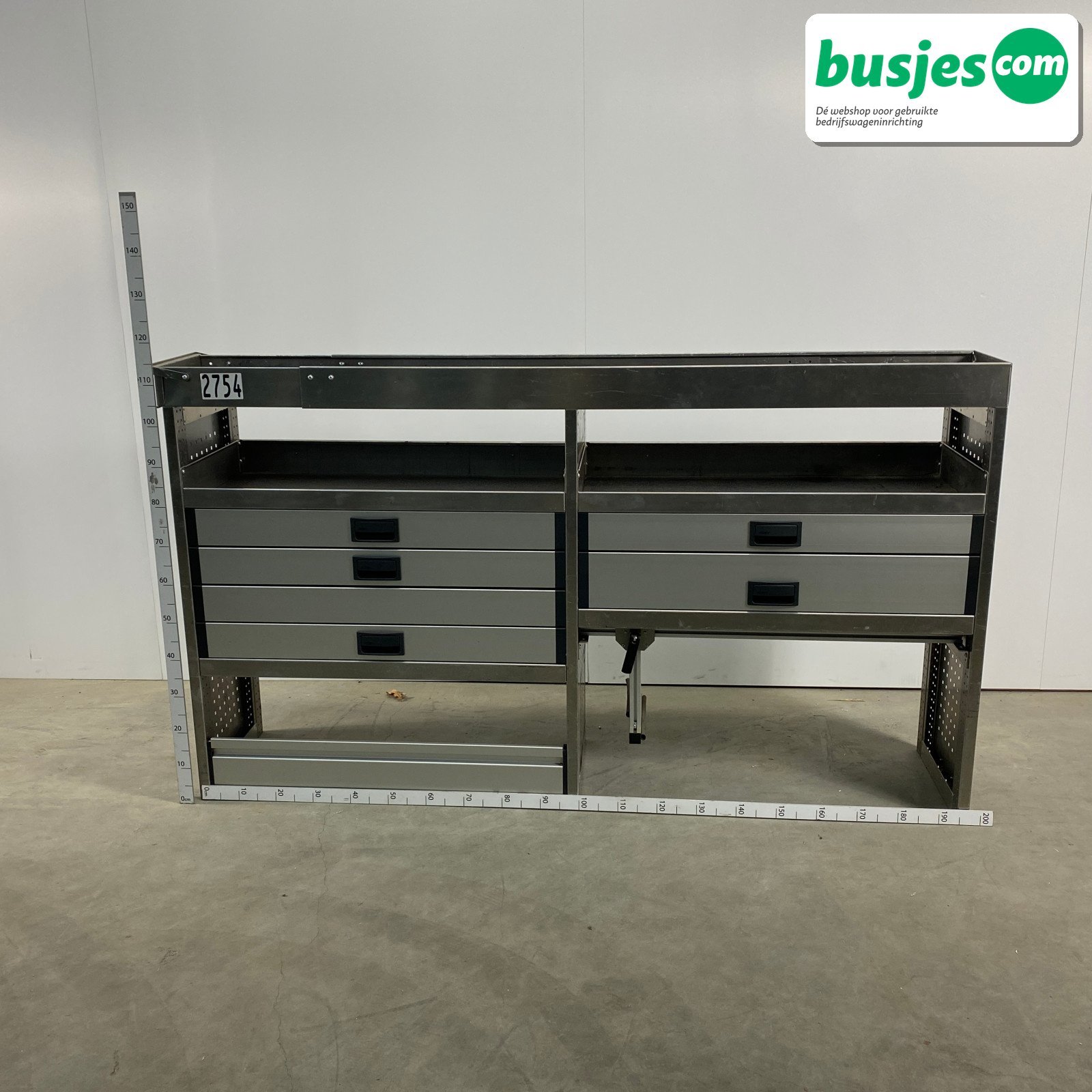 Aluca bedrijfswageninrichting 2020x420x1150mm (2754)