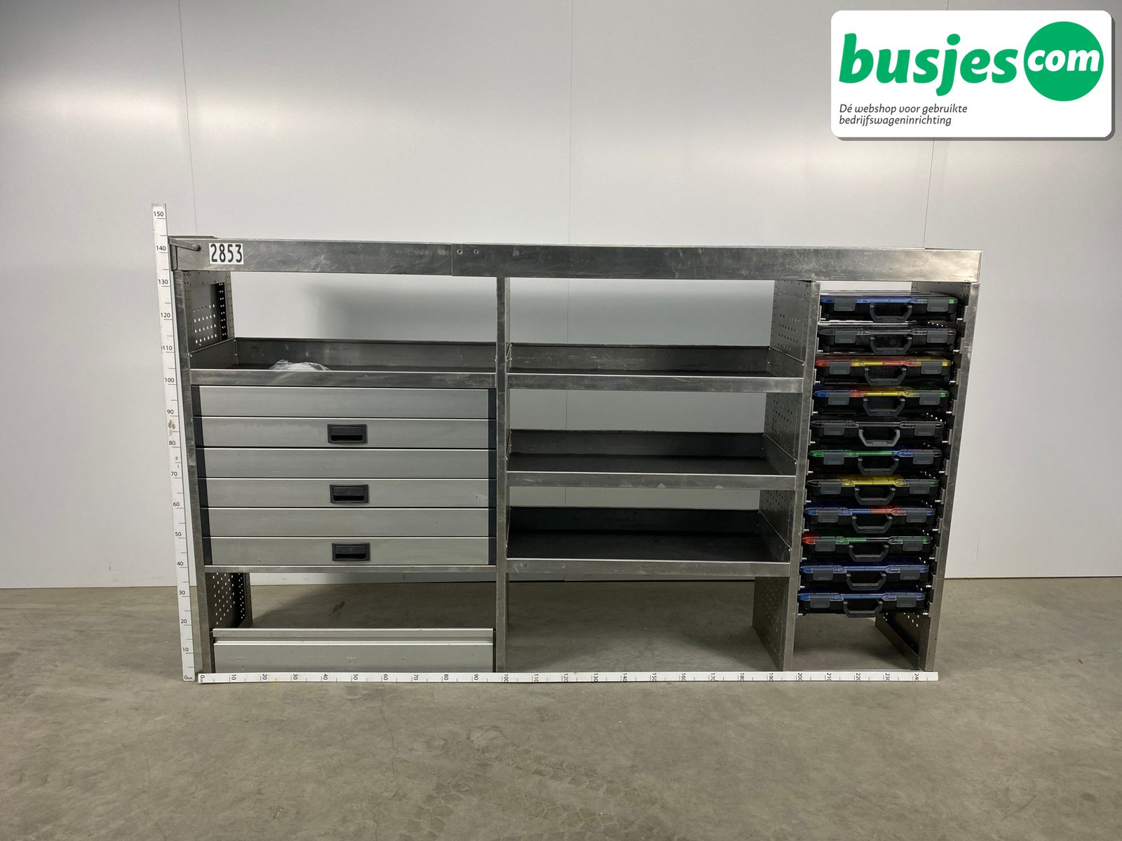 Aluca bedrijfswageninrichting 2520x420x1450mm (2853)