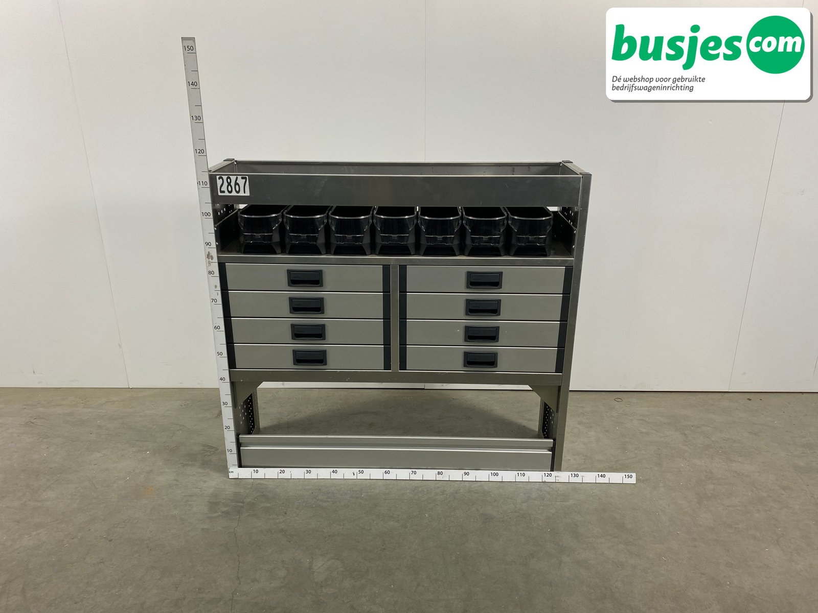 Aluca bedrijfswageninrichting 1255x320x1140mm (2867) - Afbeelding 2