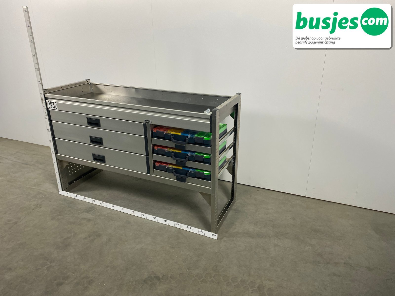 Aluca bedrijfswageninrichting 1500x520x950mm (2932) - Afbeelding 3