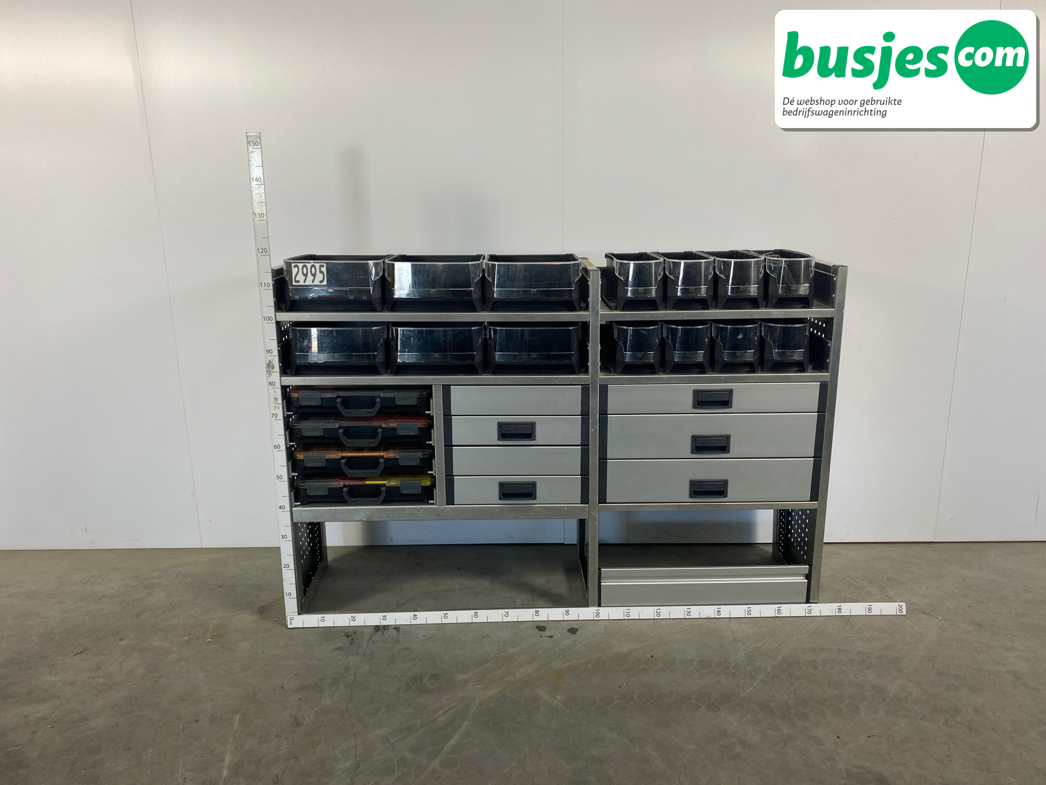 Aluca bedrijfswageninrichting 1745x420x1180mm (2995) - Afbeelding 11