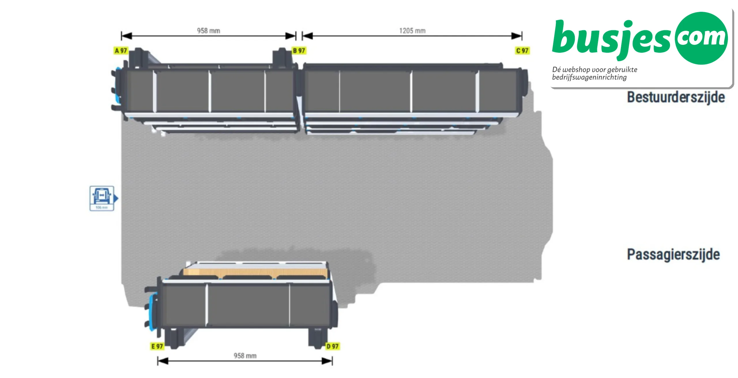 Sortimo SR5 inrichting Crafter Sprinter Master 3153 - Afbeelding 3