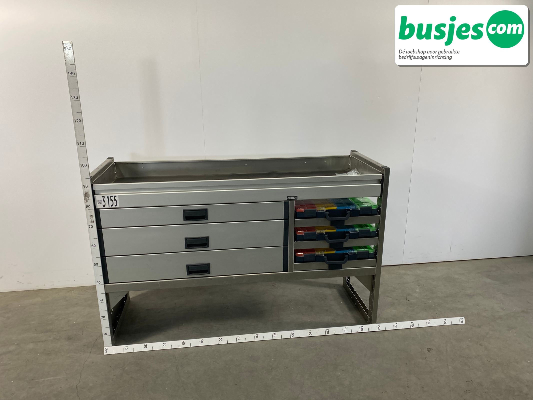 Aluca bedrijfswageninrichting 1500x520x950mm (3155) - Afbeelding 2