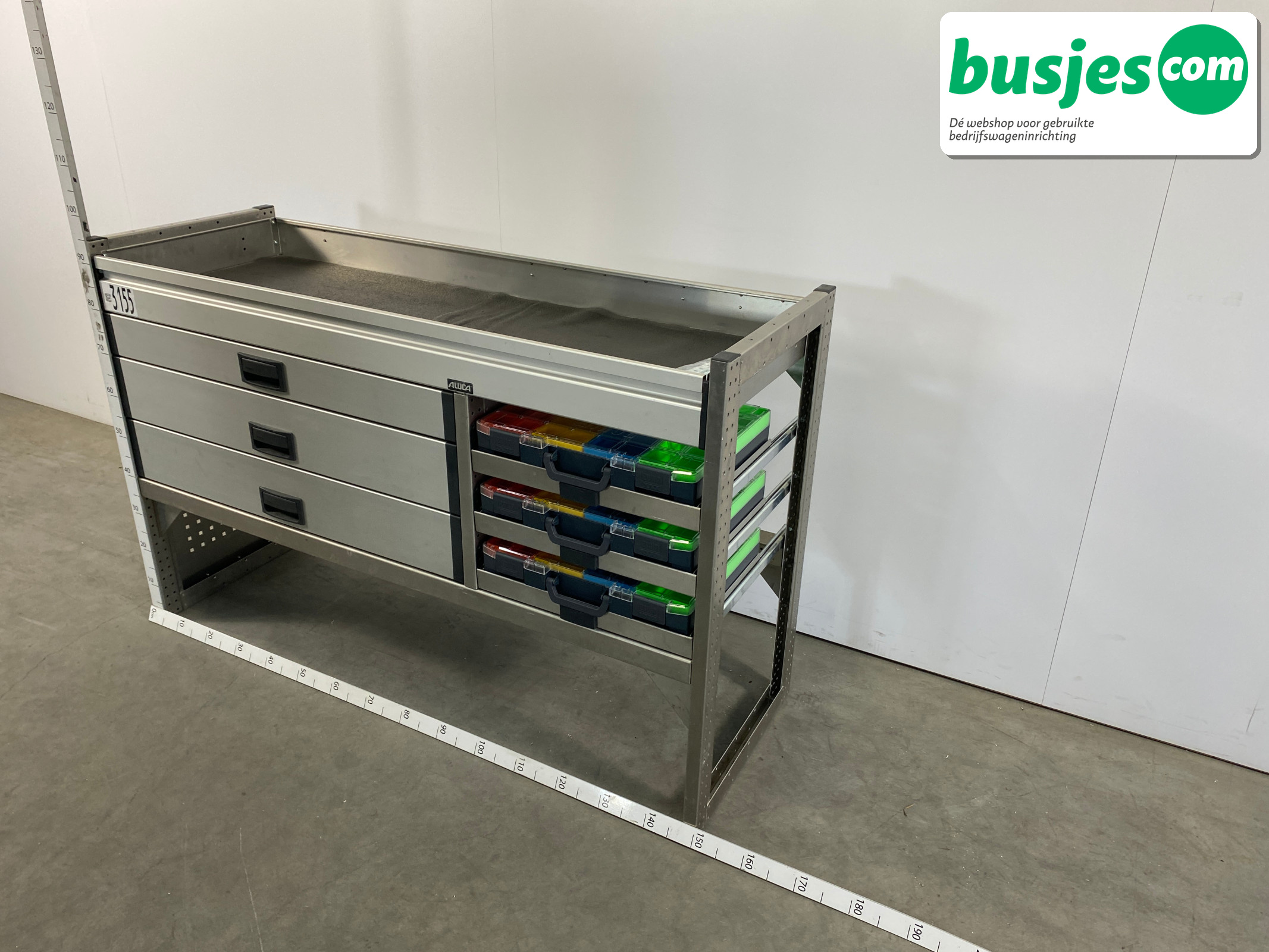 Aluca bedrijfswageninrichting 1500x520x950mm (3155) - Afbeelding 3