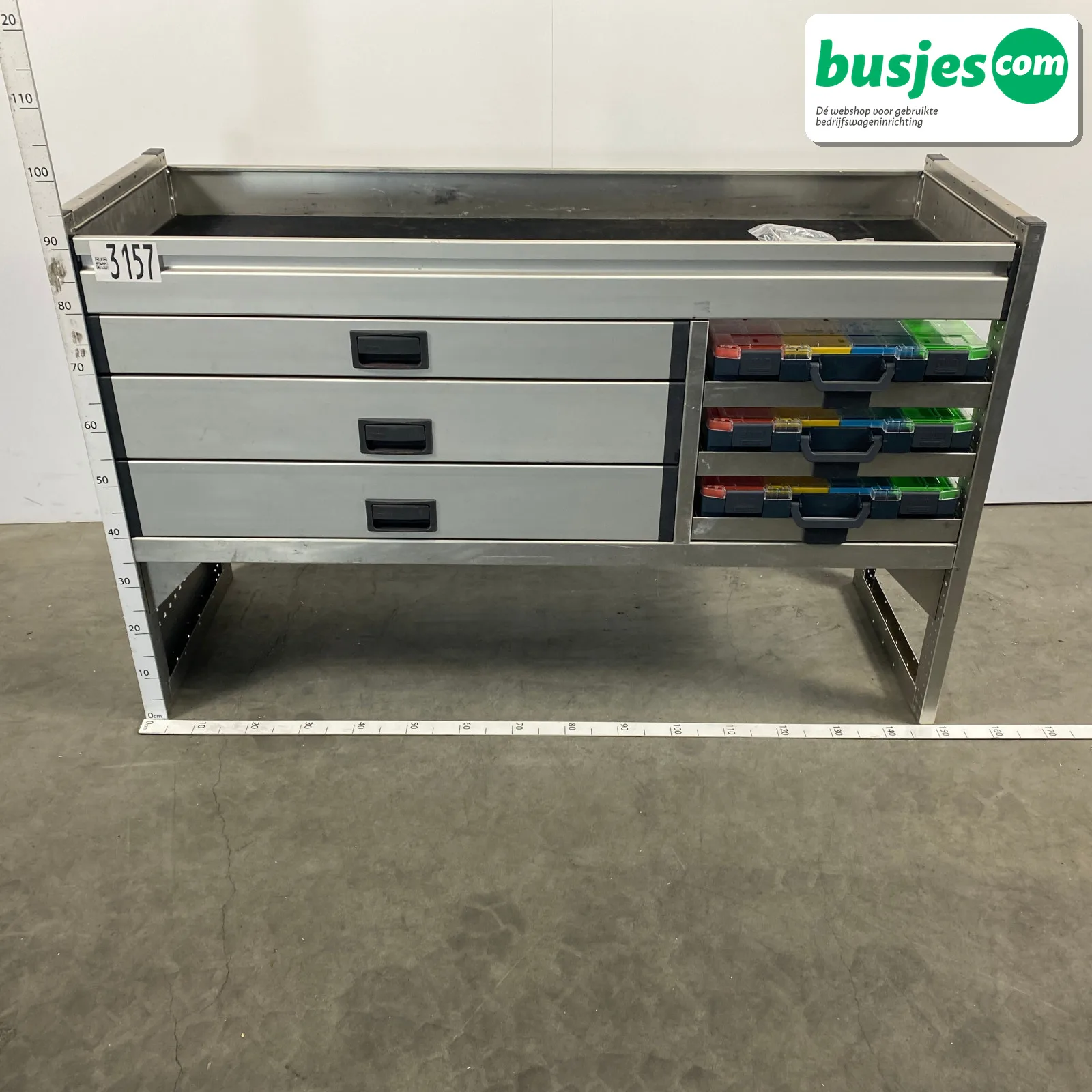 Aluca bedrijfswageninrichting 1500x520x950mm (3157) - Afbeelding 2