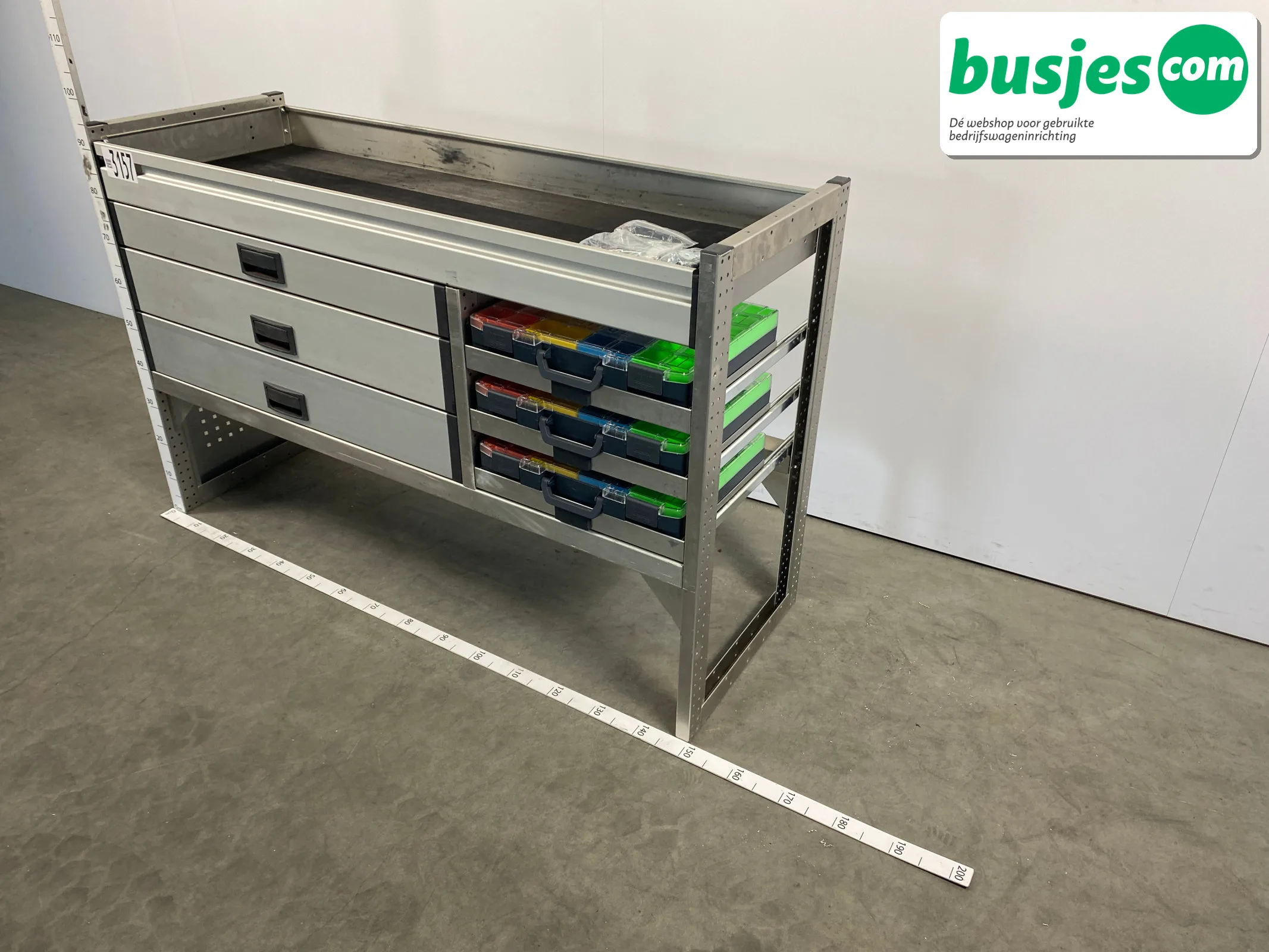 Aluca bedrijfswageninrichting 1500x520x950mm (3157) - Afbeelding 3