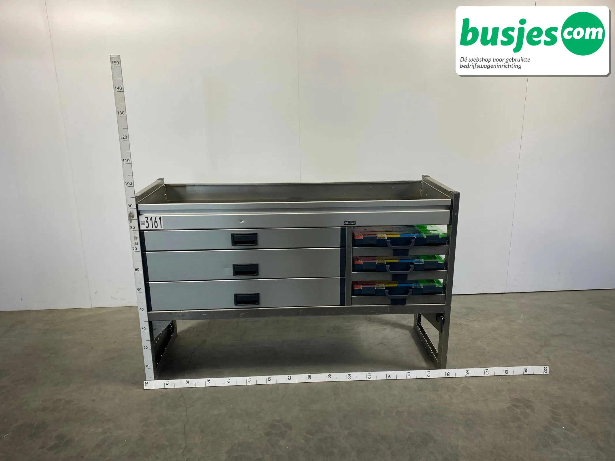 Aluca bedrijfswageninrichting 1500x529x950mm (3161) - Afbeelding 2
