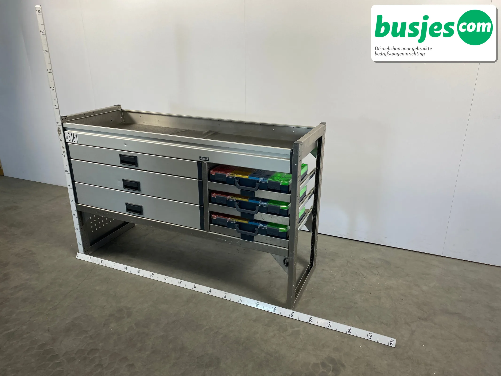 Aluca bedrijfswageninrichting 1500x529x950mm (3161) - Afbeelding 3