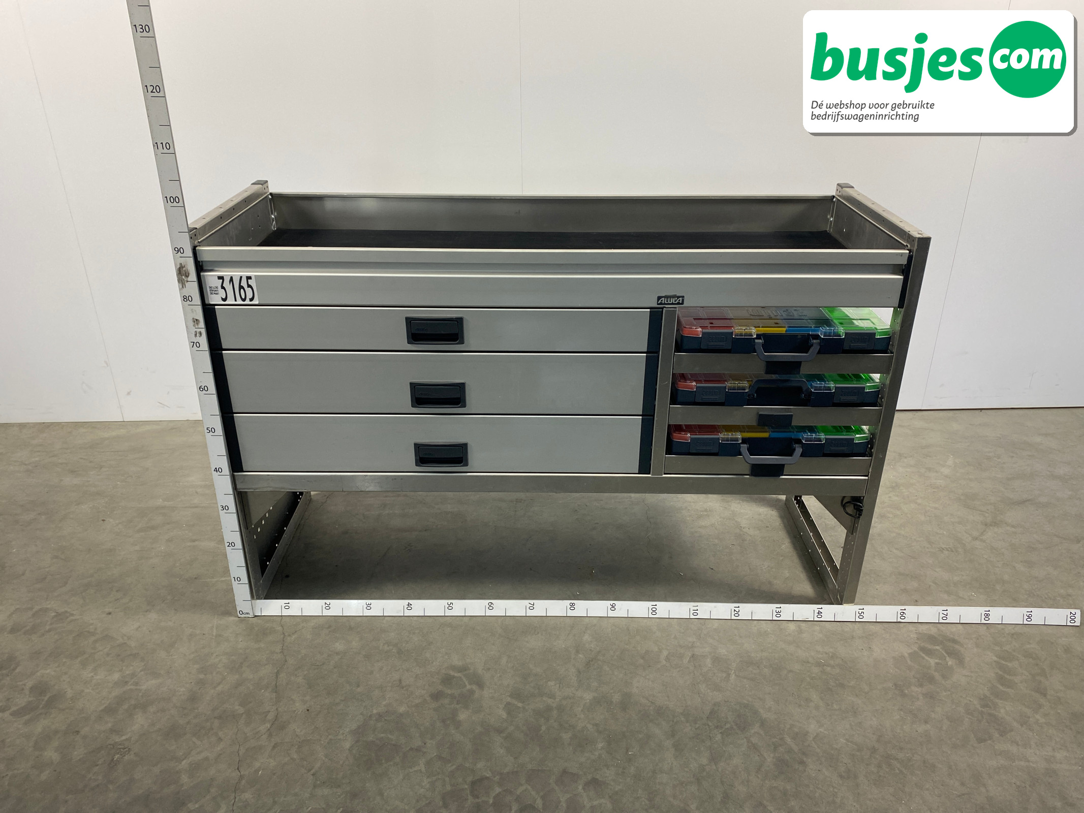 Aluca bedrijfswageninrichting 1500x529x950mm (3165)