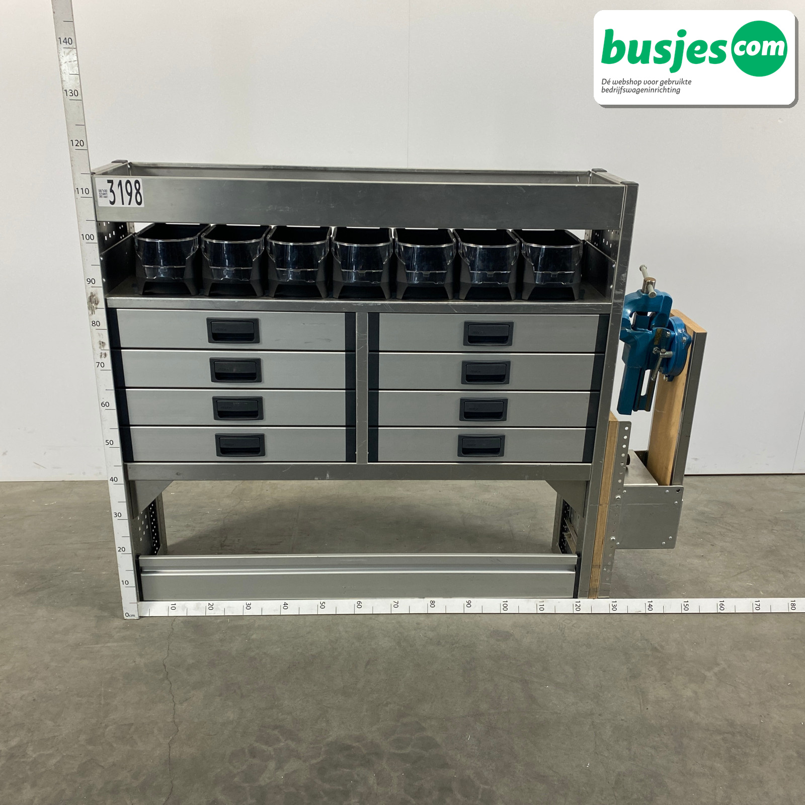 Aluca bedrijfswageninrichting 1250x320x1150mm (3198) - Afbeelding 2