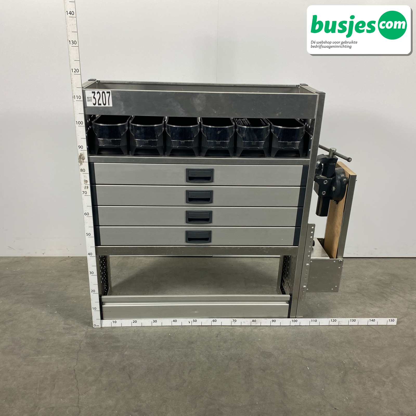Aluca bedrijfswageninrichting 1005x320x1150mm (3207) - Afbeelding 2
