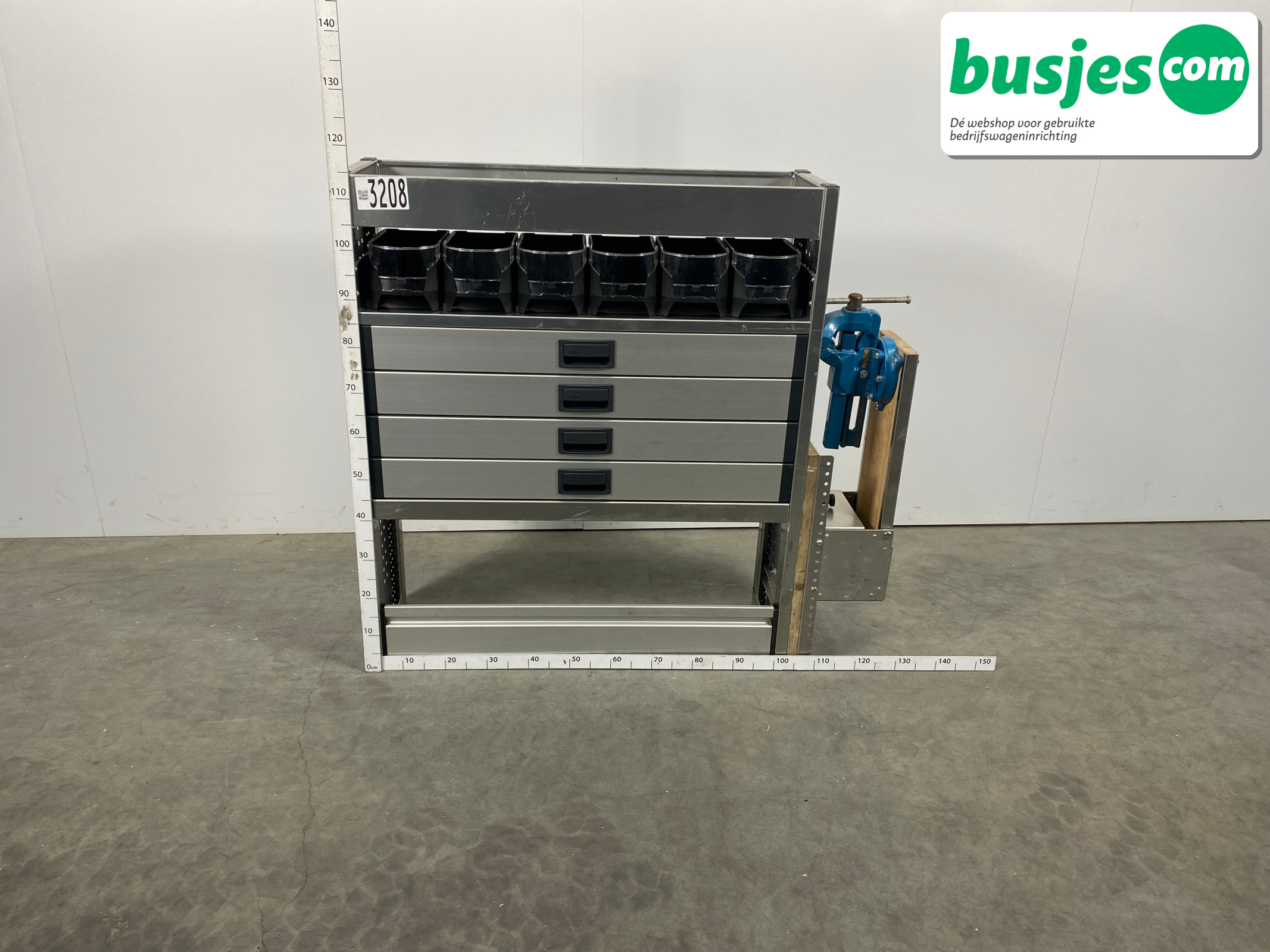 Aluca bedrijfswageninrichting 1005x320x1150mm (3208)