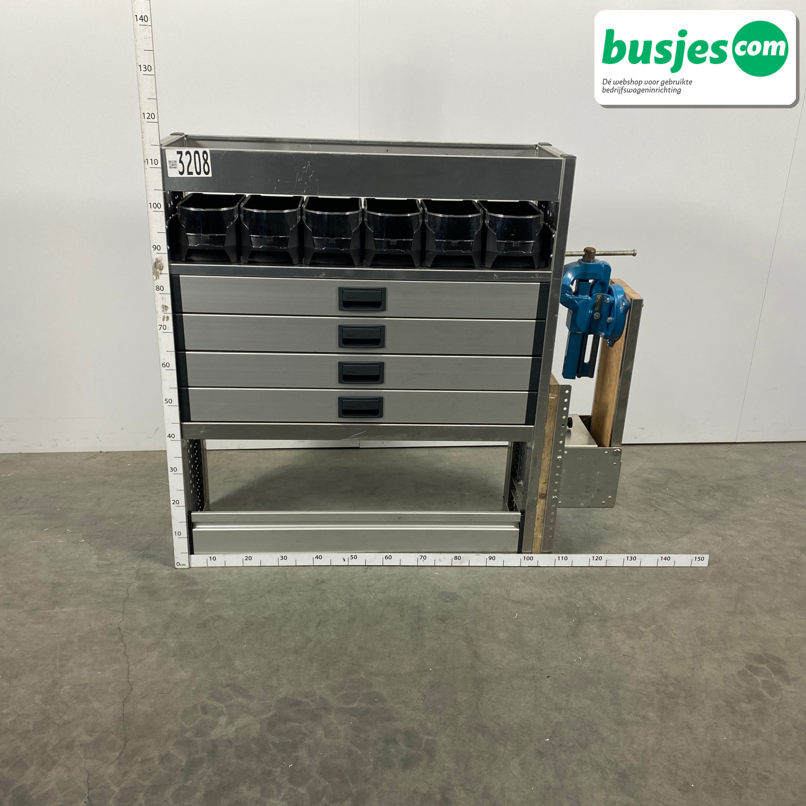 Aluca bedrijfswageninrichting 1005x320x1150mm (3208) - Afbeelding 2