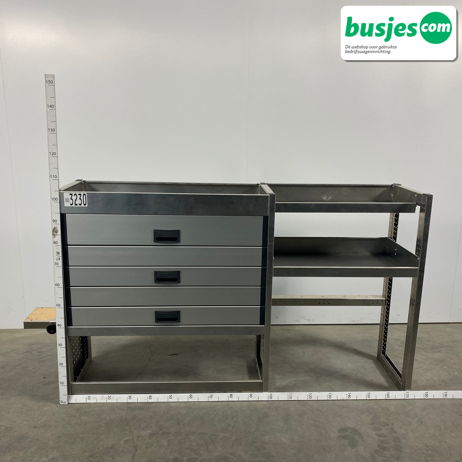 Aluca bedrijfswageninrichting 1950x420x1050mm (3230) - Afbeelding 2