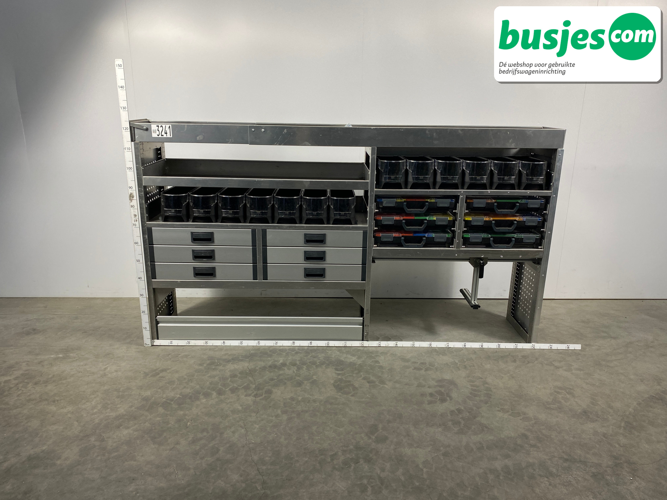 Aluca bedrijfswageninrichting 2270x420x1250mm (3241)