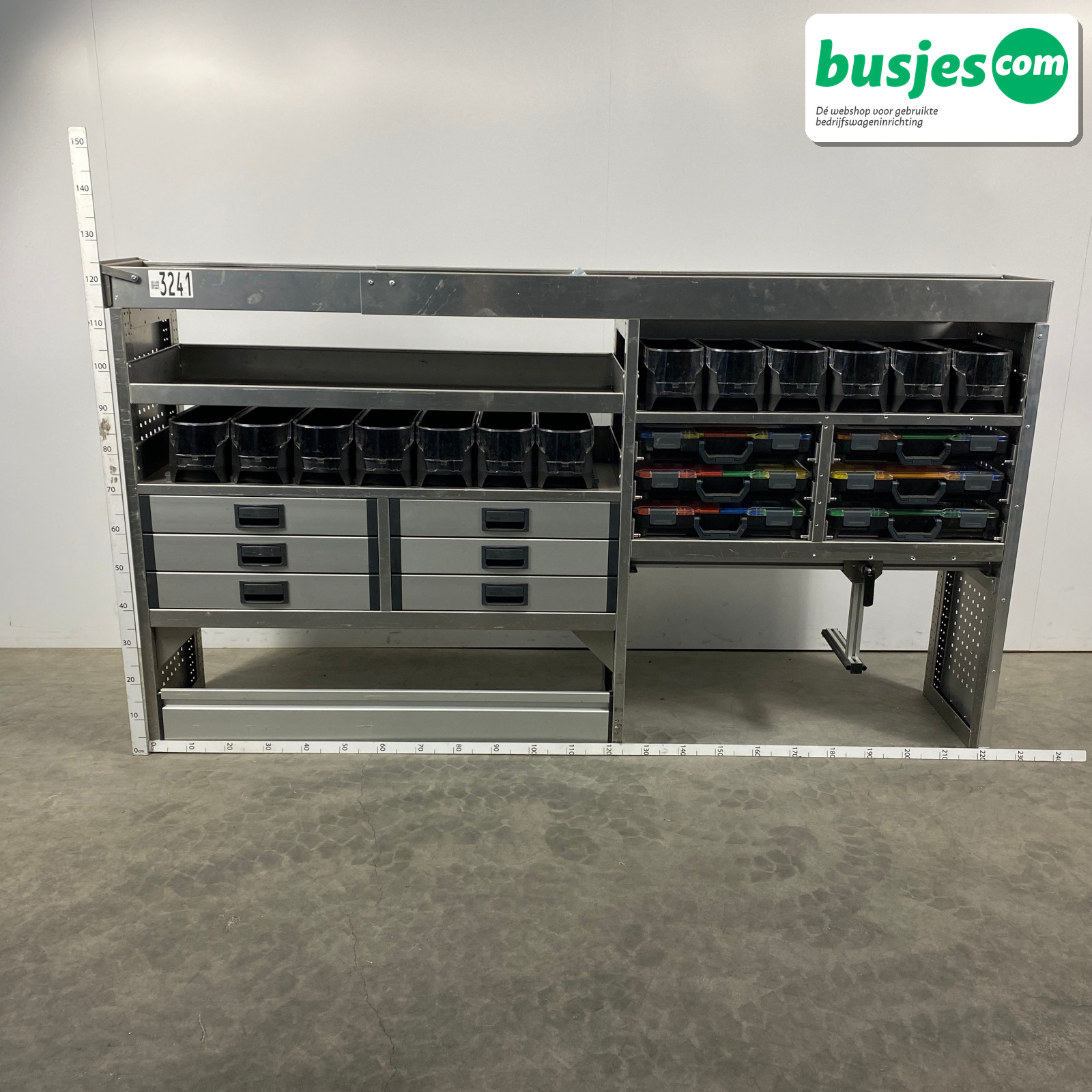 Aluca bedrijfswageninrichting 2270x420x1250mm (3241) - Afbeelding 2