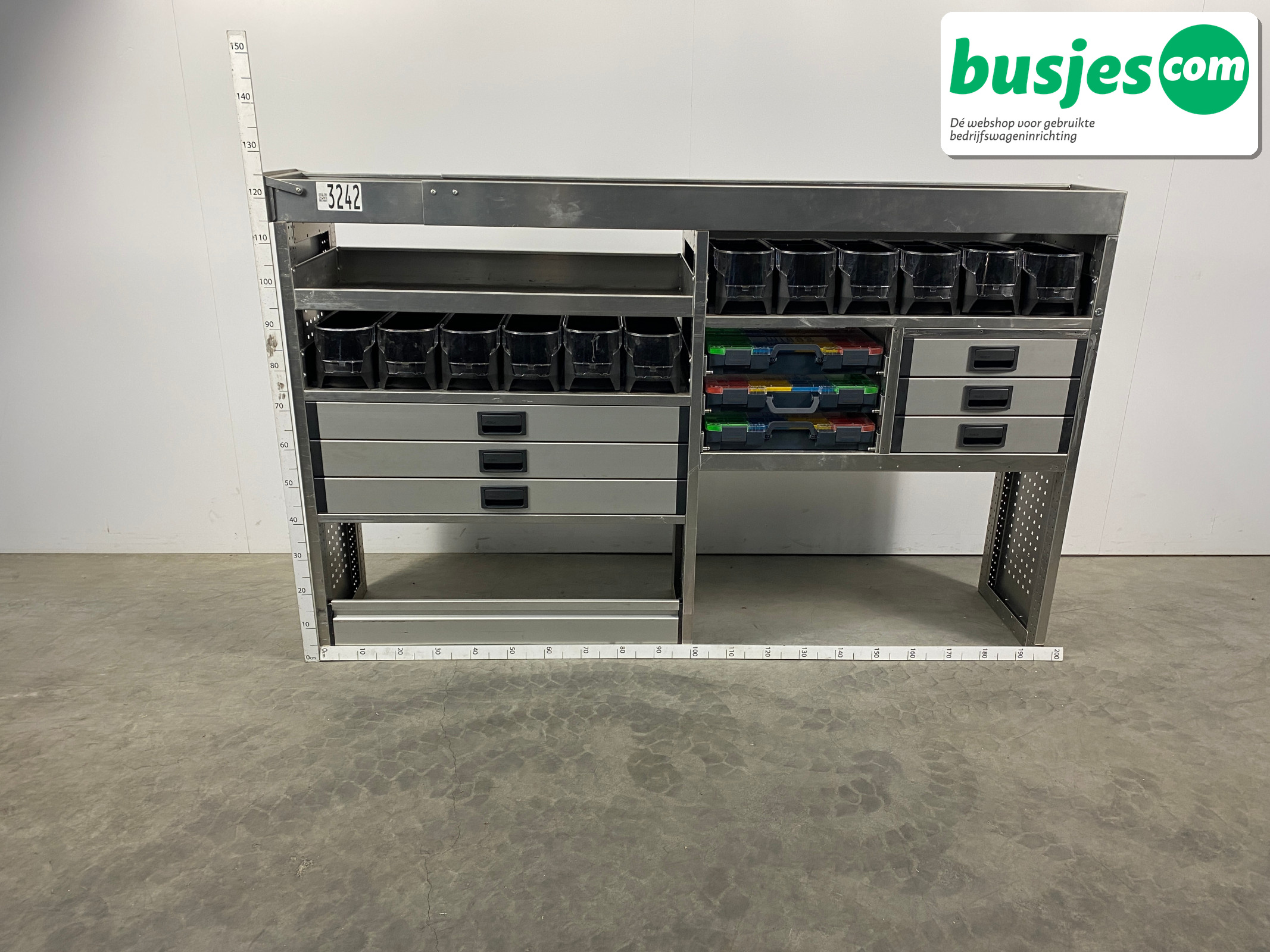 Aluca bedrijfswageninrichting 2040x420x1250mm (3242)