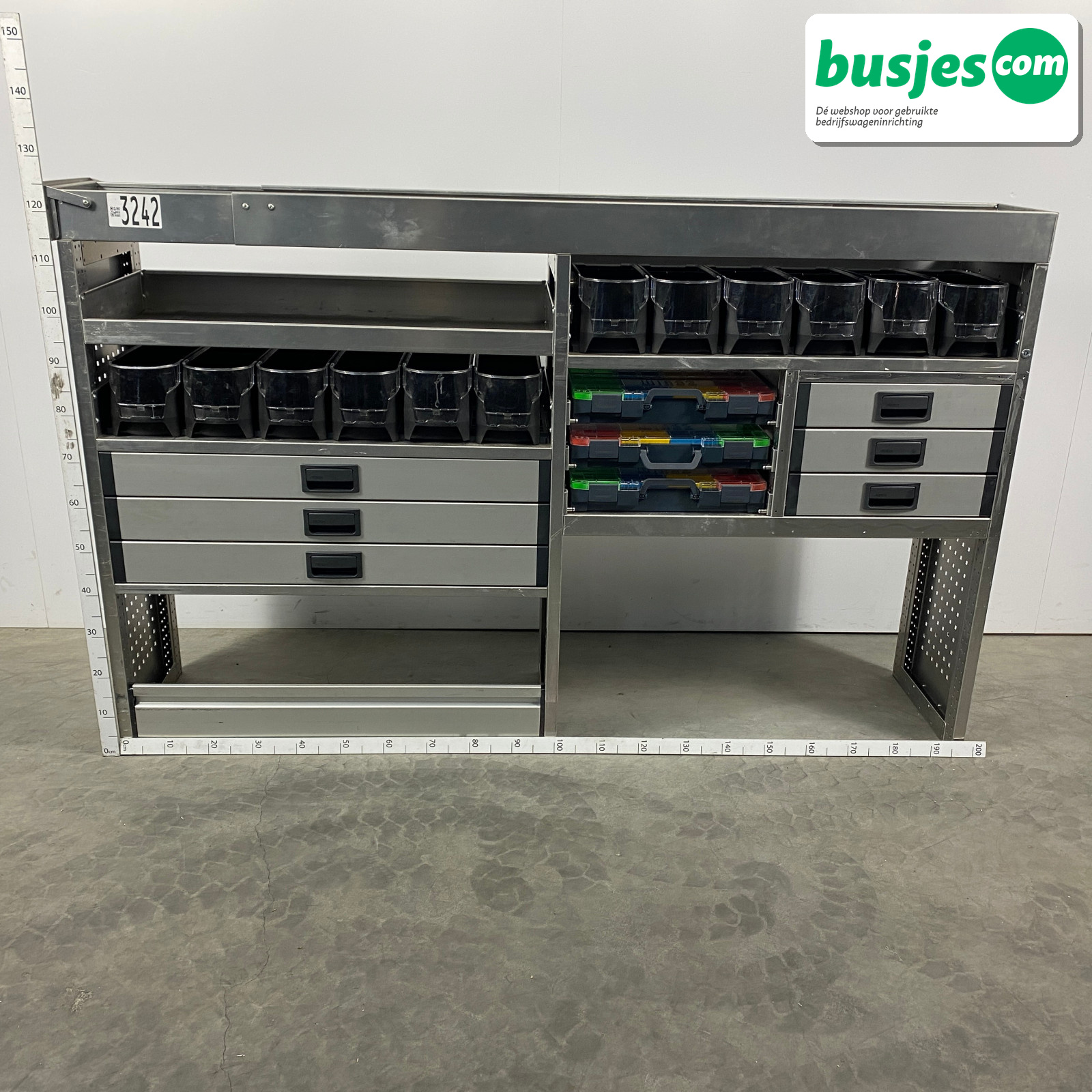 Aluca bedrijfswageninrichting 2040x420x1250mm (3242) - Afbeelding 2