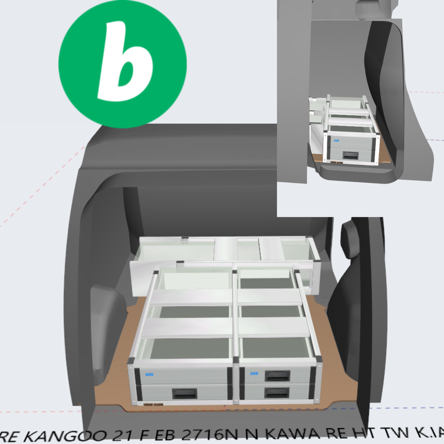 Aluca NIEUW vloerladen set Caddy, Transit Connect, Partner etc (nr ADB999) - Afbeelding 6