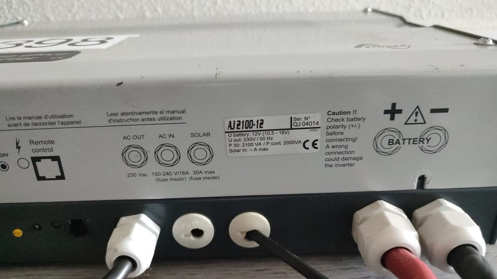 Gebruikte Studer AJ 2100‑12 omvormer 2000 W | 2398 | getest - Afbeelding 3