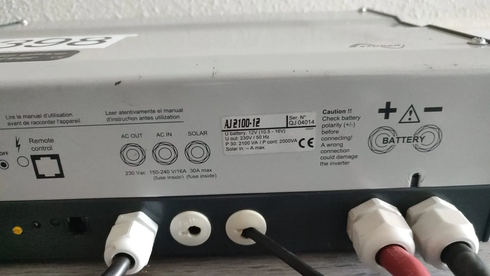 Gebruikte Studer AJ 2100‑12 omvormer 2000 W | 2398 | getest - Afbeelding 2