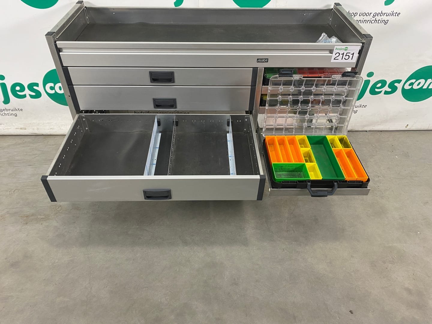 Aluca aluminium gebruikte bedrijfswagen inrichting (nr 2151) - Afbeelding 5