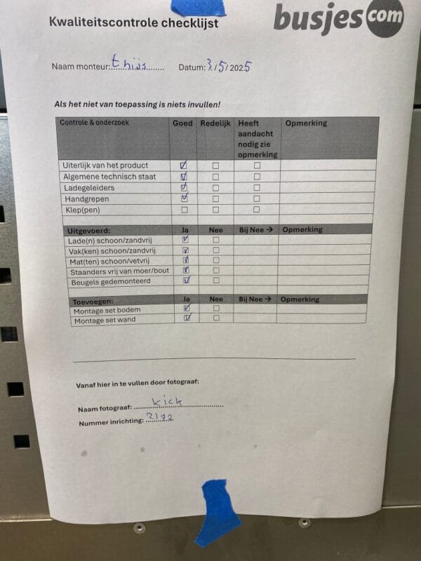 Aluca aluminium gebruikte bedrijfswagen inrichting (nr 2172) - Afbeelding 7