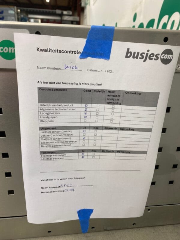 Aluca aluminium gebruikte bedrijfswagen inrichting (nr 2174) - Afbeelding 8