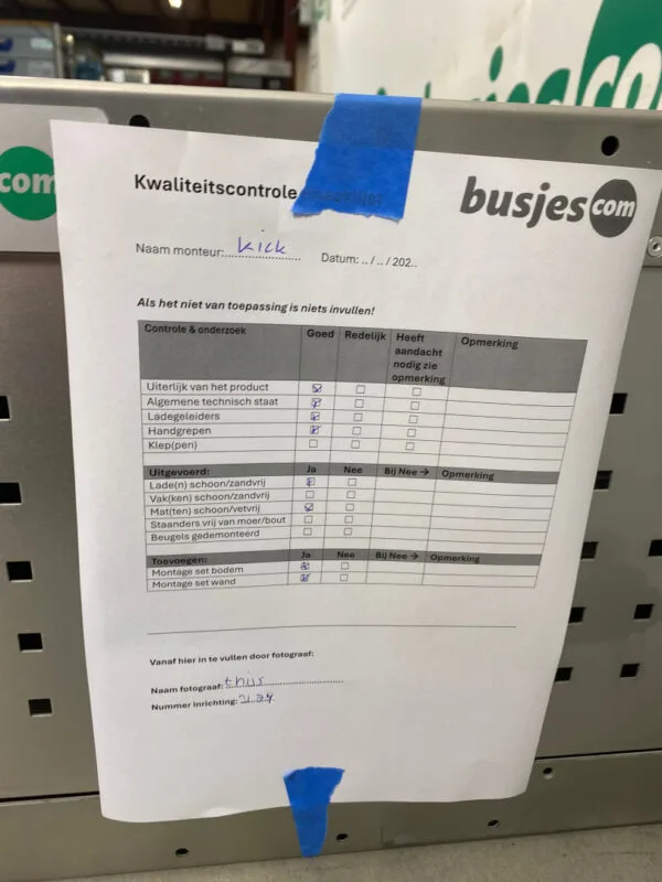Aluca aluminium gebruikte bedrijfswagen inrichting (nr 2174) - Afbeelding 8