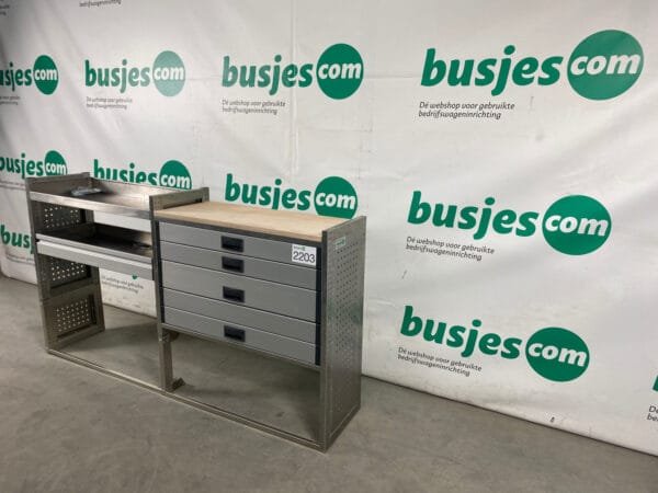 Aluca aluminium bedrijfswageninrichting gebruikt (nr 2203) - Afbeelding 4