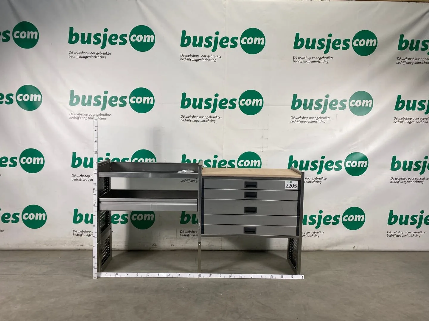 Aluca aluminium bedrijfswageninrichting gebruikt (nr 2205) - Afbeelding 2