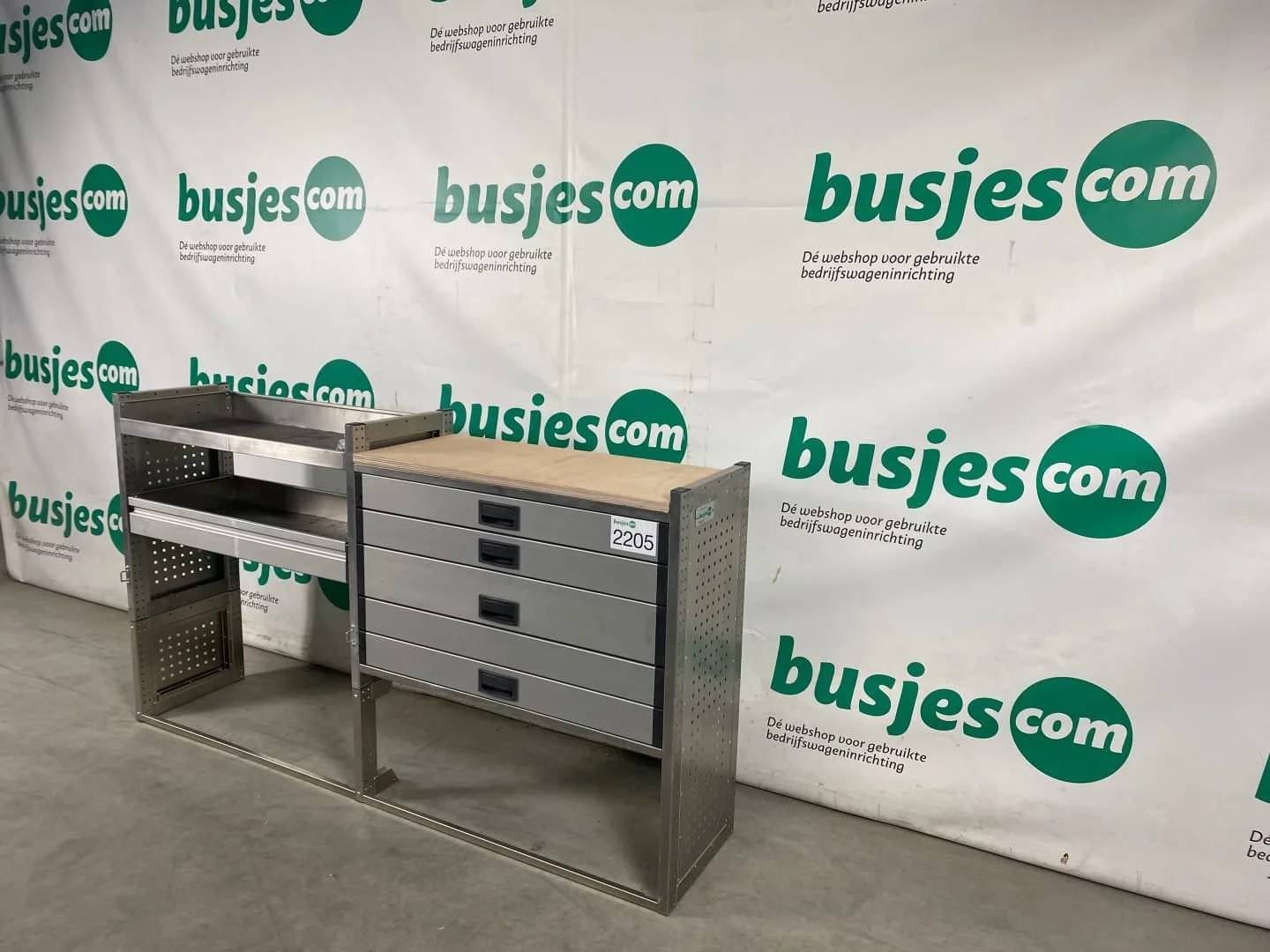 Aluca aluminium bedrijfswageninrichting gebruikt (nr 2205) - Afbeelding 4