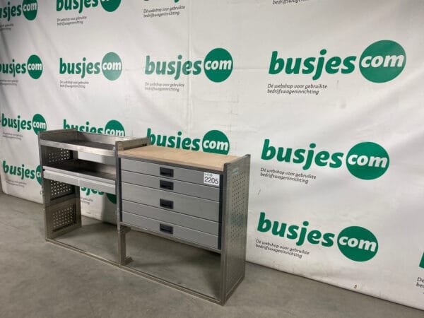 Aluca aluminium bedrijfswageninrichting gebruikt (nr 2205) - Afbeelding 4