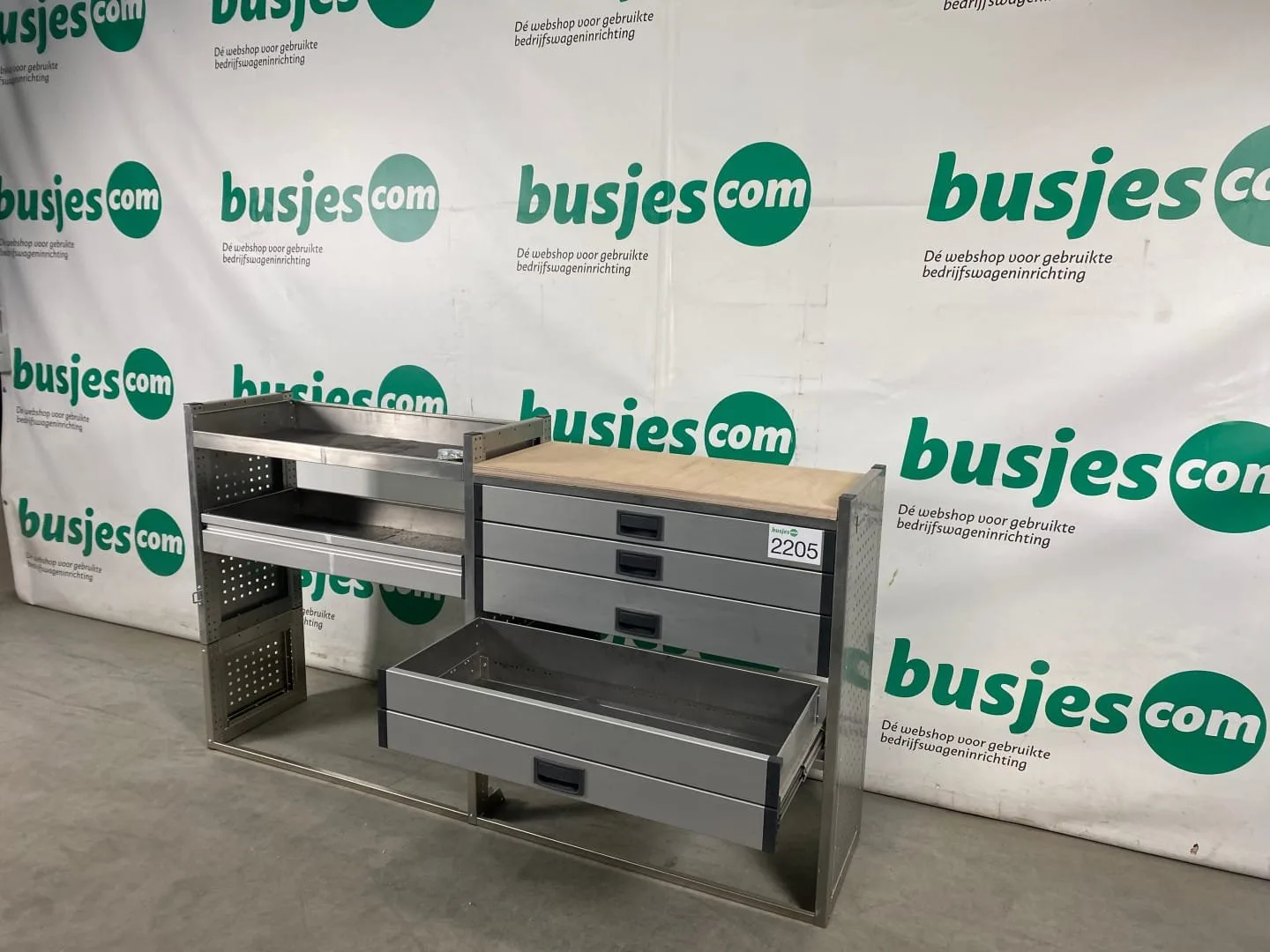 Aluca aluminium bedrijfswageninrichting gebruikt (nr 2205) - Afbeelding 5