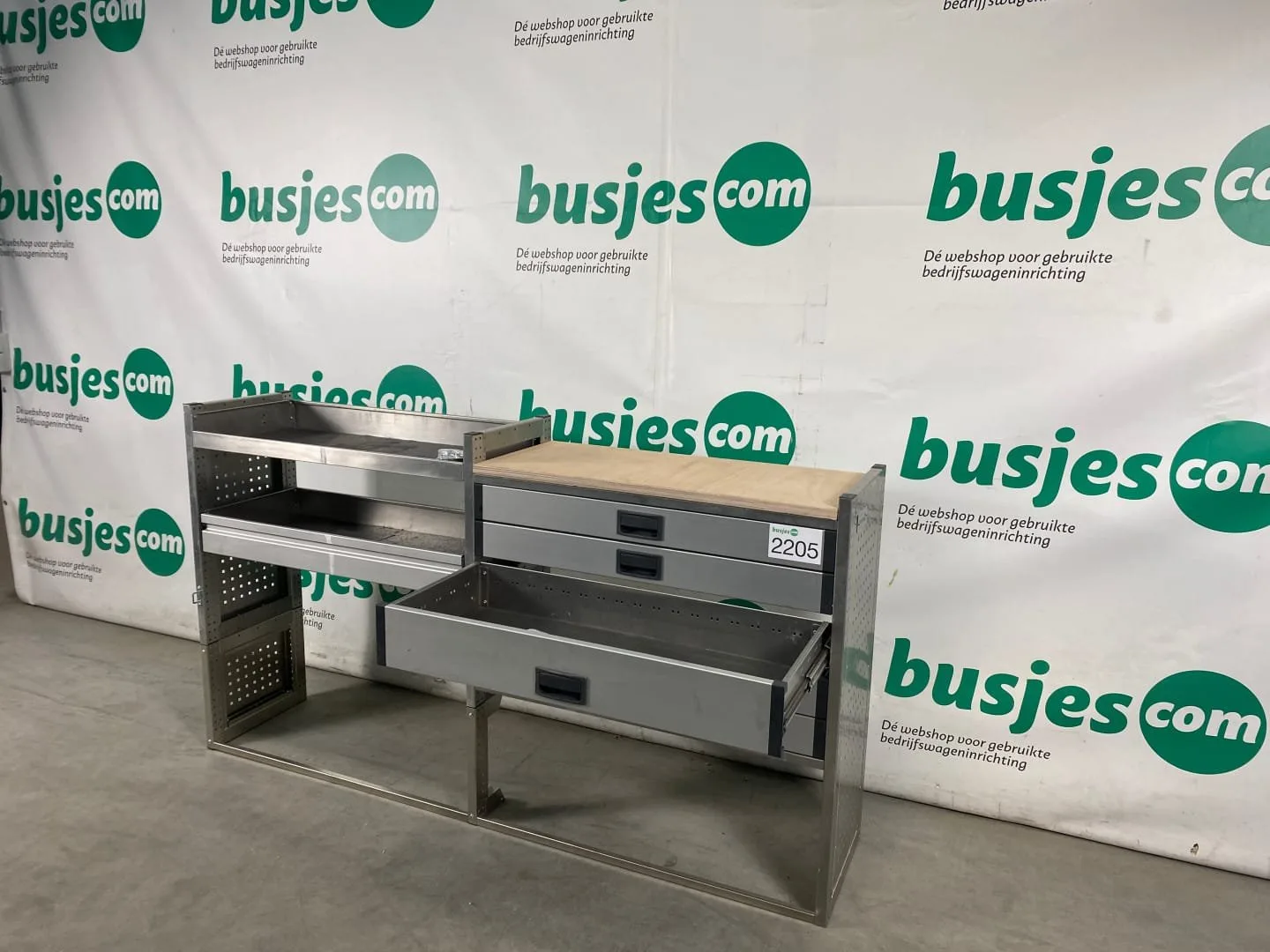 Aluca aluminium bedrijfswageninrichting gebruikt (nr 2205) - Afbeelding 6