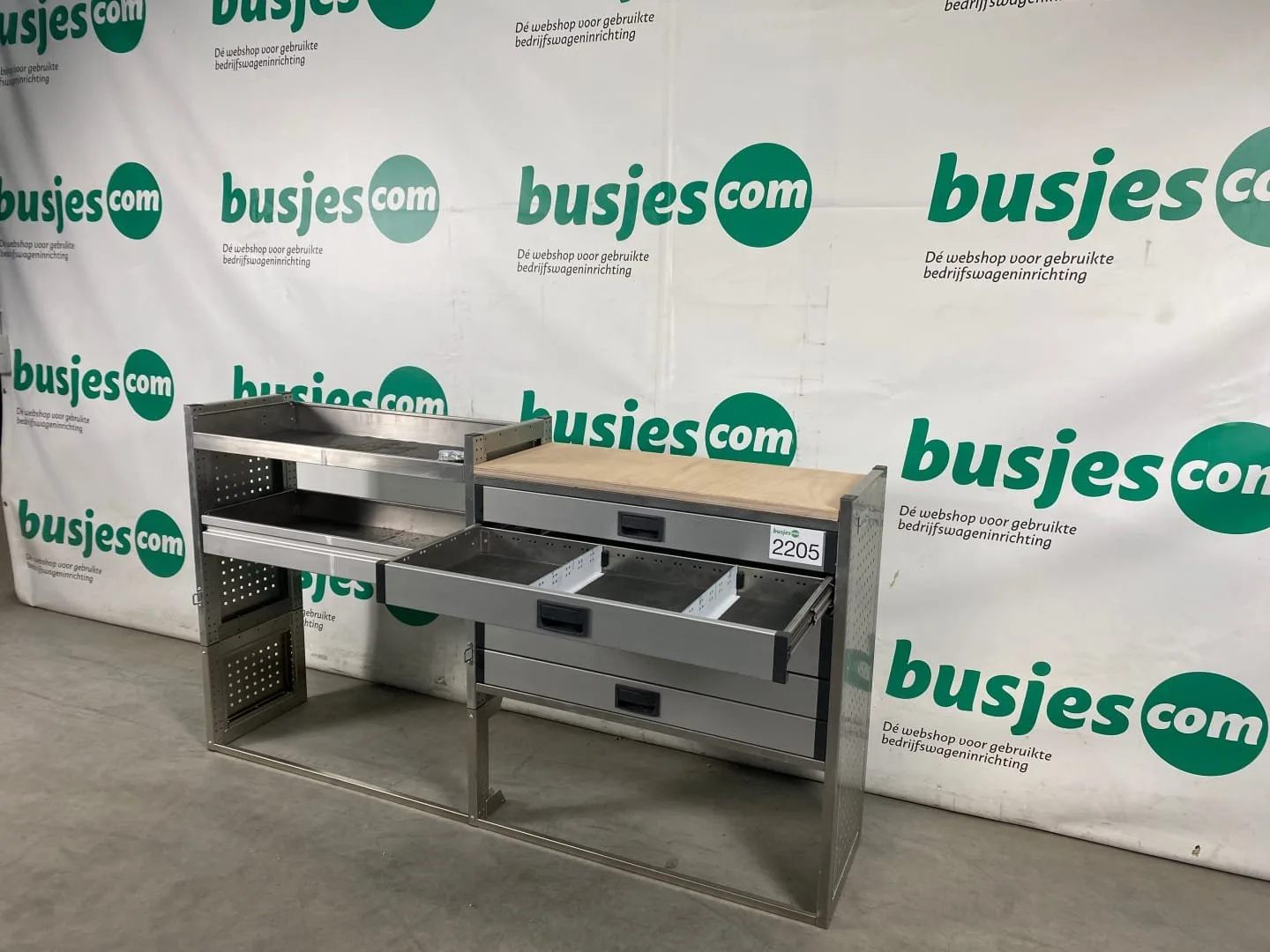 Aluca aluminium bedrijfswageninrichting gebruikt (nr 2205) - Afbeelding 7
