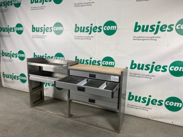 Aluca aluminium bedrijfswageninrichting gebruikt (nr 2205) - Afbeelding 7