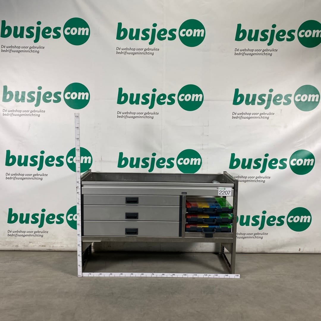 Aluca aluminium bedrijfswageninrichting gebruikt (nr 2207)