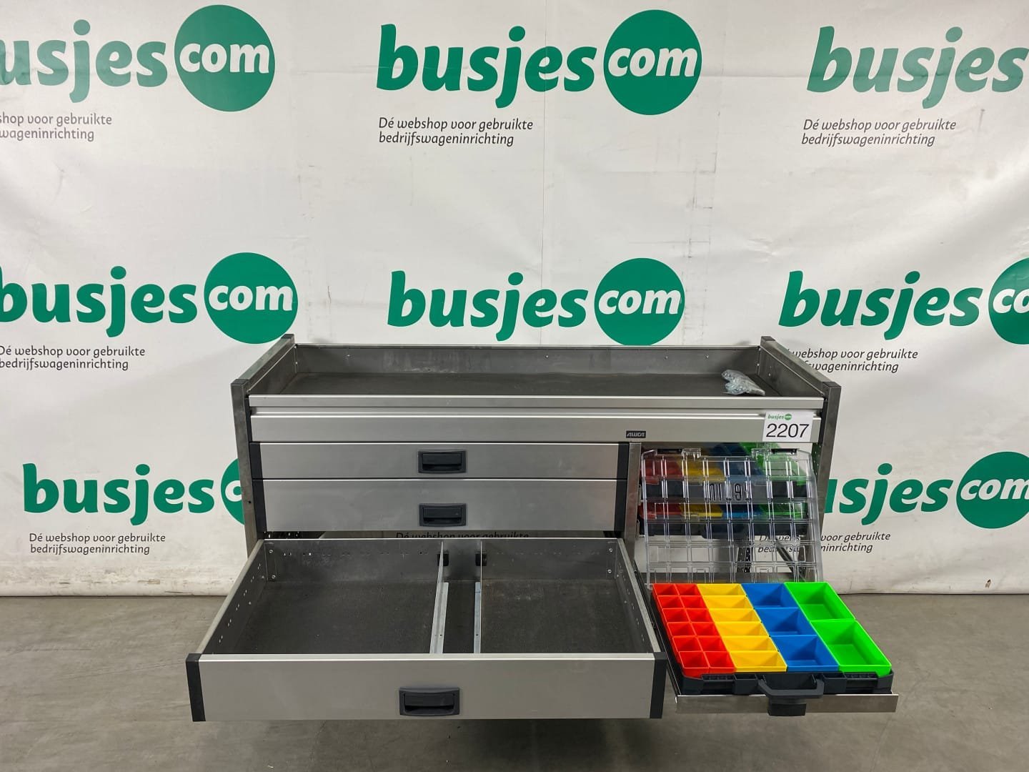 Aluca aluminium bedrijfswageninrichting gebruikt (nr 2207) - Afbeelding 5