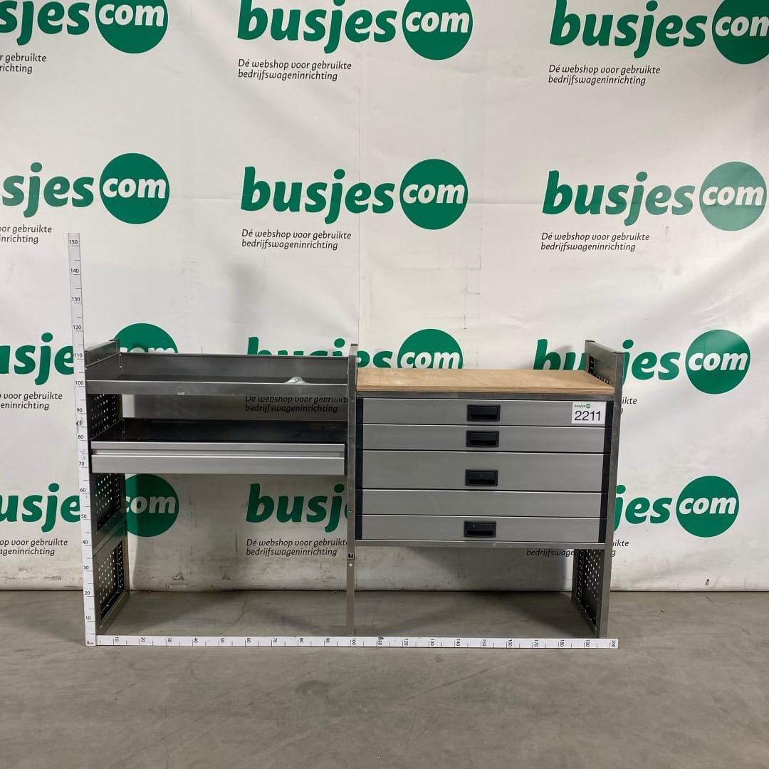 Aluca aluminium bedrijfswageninrichting gebruikt (nr 2211) - Afbeelding 2