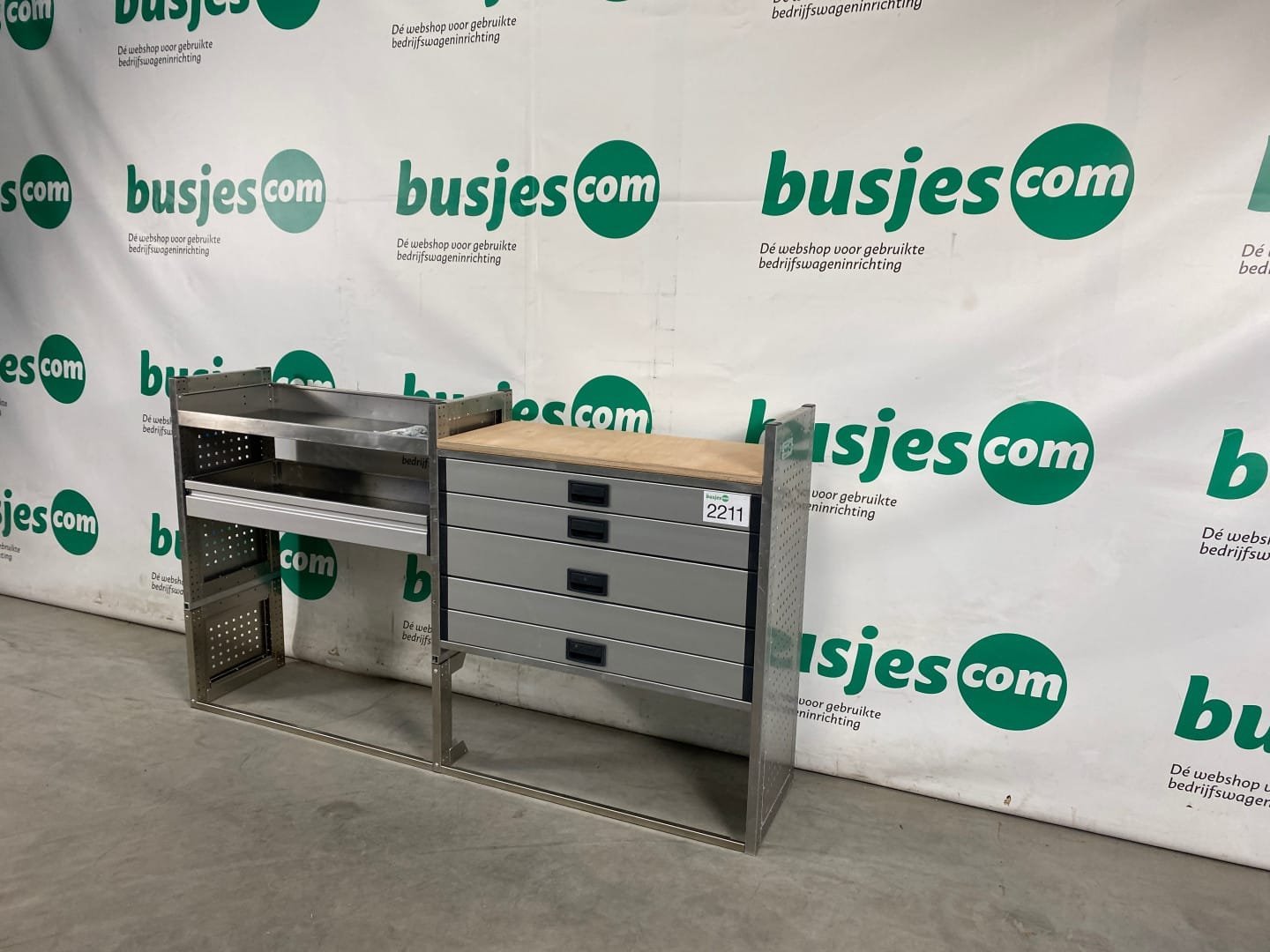 Aluca aluminium bedrijfswageninrichting gebruikt (nr 2211) - Afbeelding 4