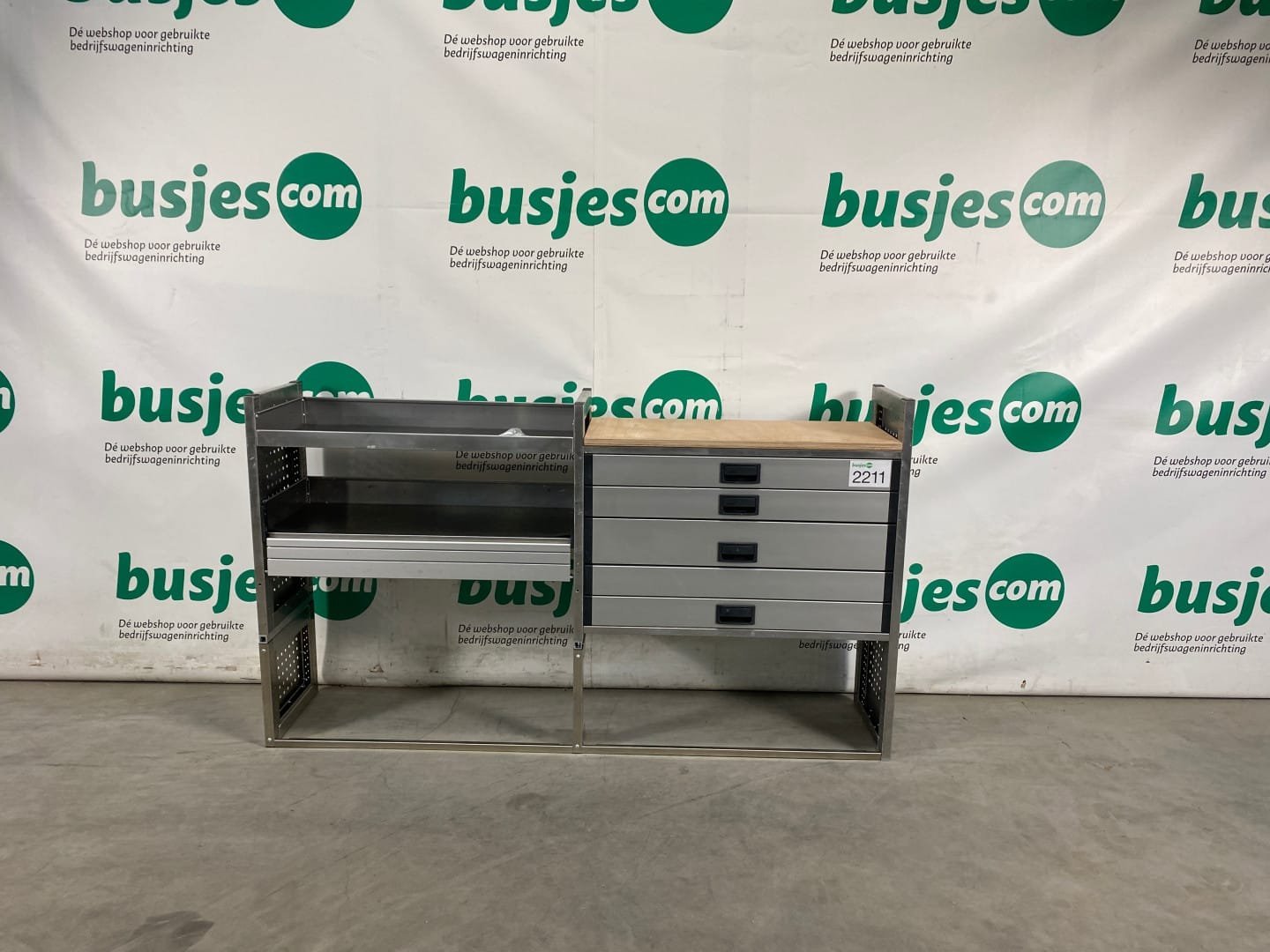 Aluca aluminium bedrijfswageninrichting gebruikt (nr 2211) - Afbeelding 7