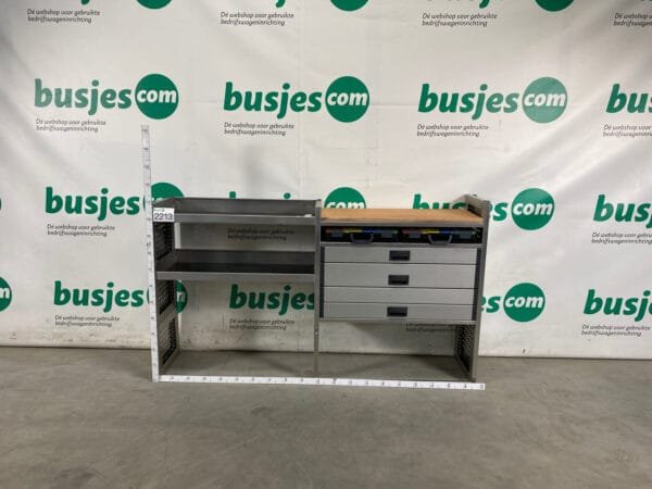 Aluca aluminium bedrijfswageninrichting gebruikt (nr 2213)