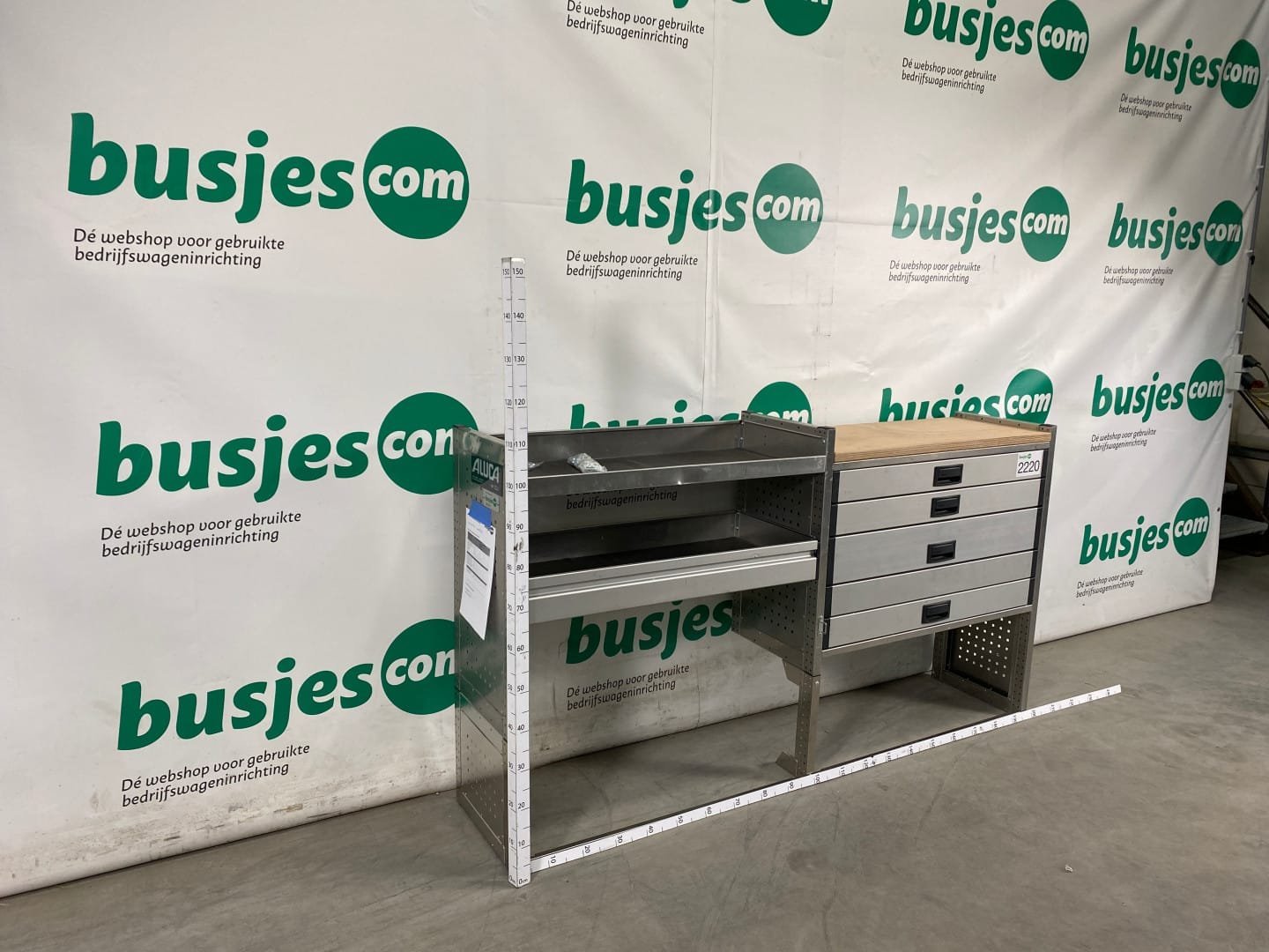 Aluca aluminium bedrijfswageninrichting gebruikt (nr 2220) - Afbeelding 3