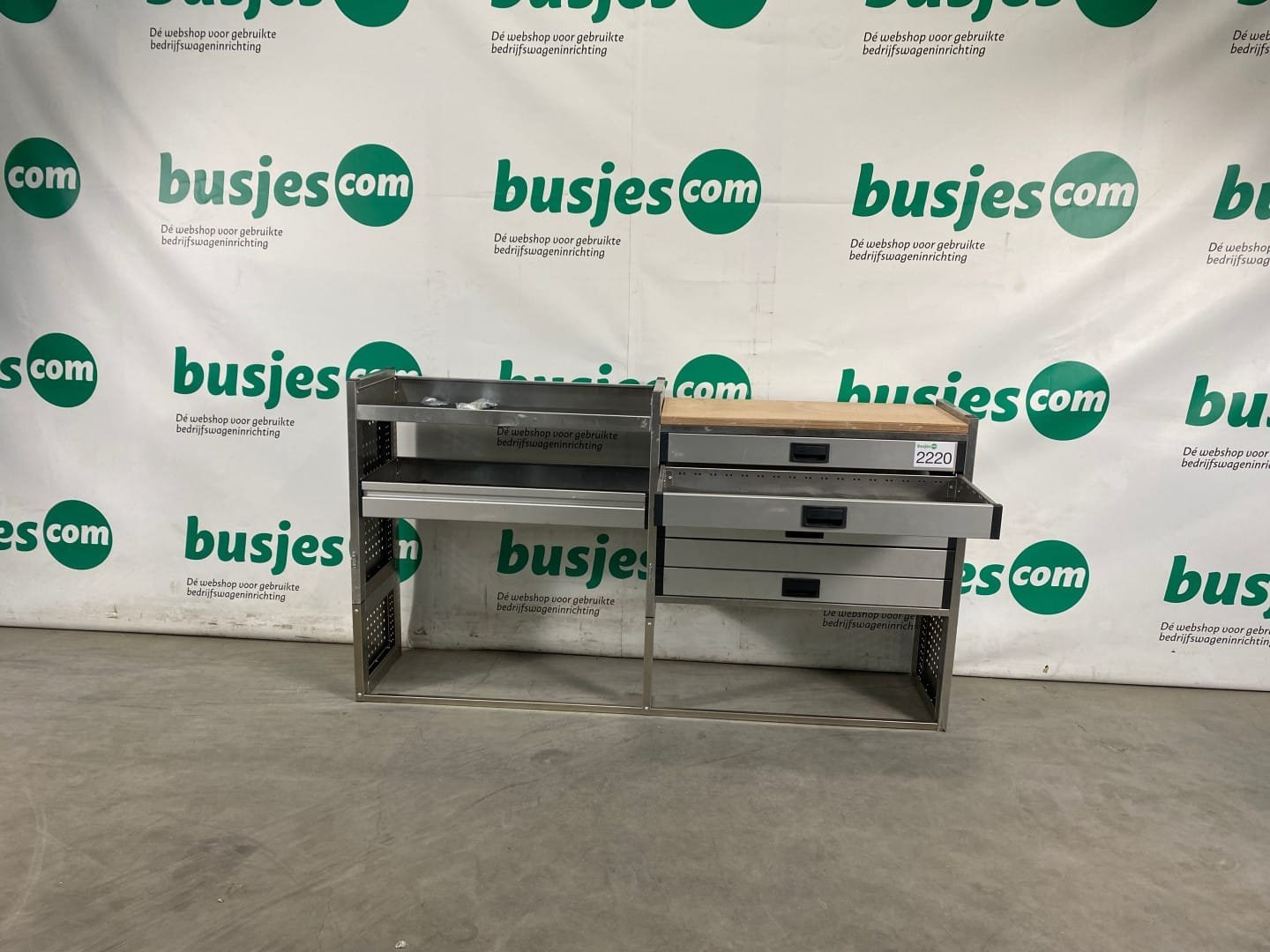 Aluca aluminium bedrijfswageninrichting gebruikt (nr 2220) - Afbeelding 7