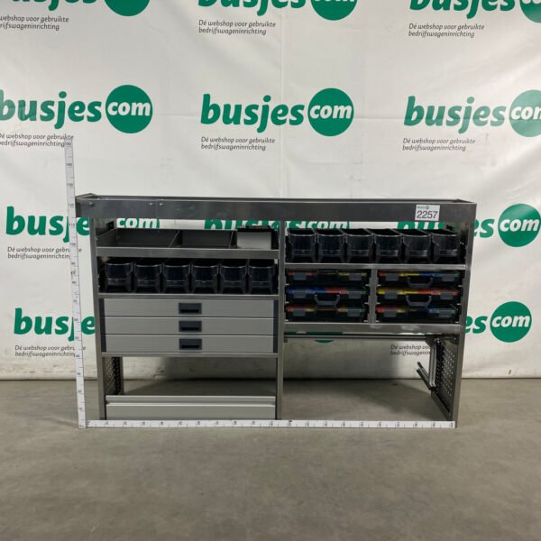Aluca aluminium bedrijfswageninrichting gebruikt (nr 2257)