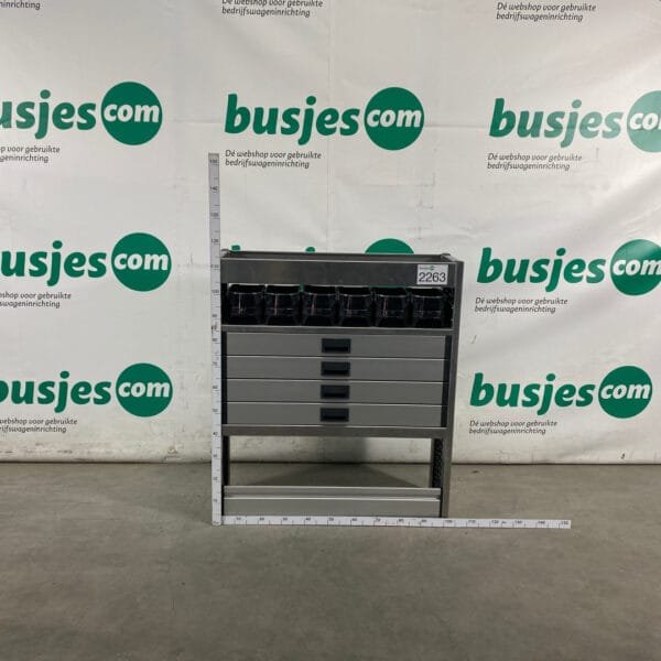 Aluca aluminium bedrijfswageninrichting gebruikt (nr 2263)