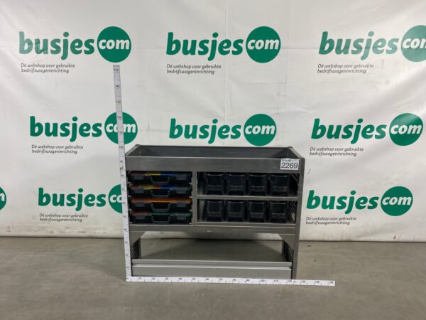 Aluca aluminium bedrijfswageninrichting gebruikt (nr 2269)